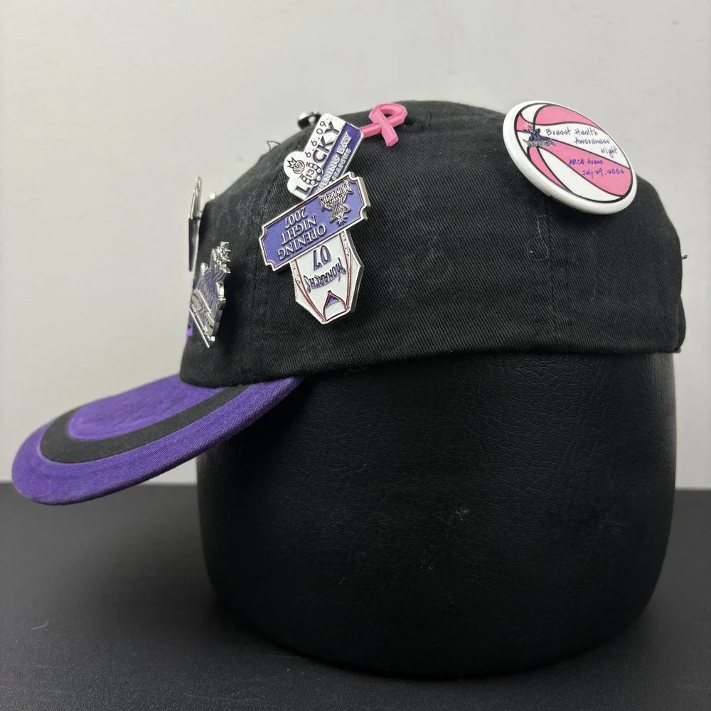 Vintage 90s Sacramento Monarchs WNBA Autographed Hat Pins Signed Strapback Cap